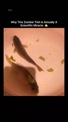 𝗂𝗇𝗇𝗈𝗏𝖺𝗍𝖾.𝗂𝗈 on Instagram: "The video depicts a common aquarium fish, likely a crucian carp or similar species, placed in a shallow bowl with minimal water and visible algae buildup, illustrating its ability to enter a dormant state resembling death—known as anoxia tolerance—where it survives prolonged oxygen deprivation by drastically slowing its metabolism and producing ethanol in its tissues to prevent cellular damage. This adaptation, evolved over millennia in low-oxygen environment