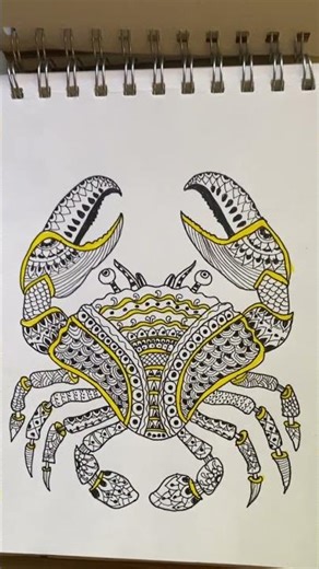 Celestial shell#cosmic cancer#zentangle #zentangleart #zentanglepatterns #drawing