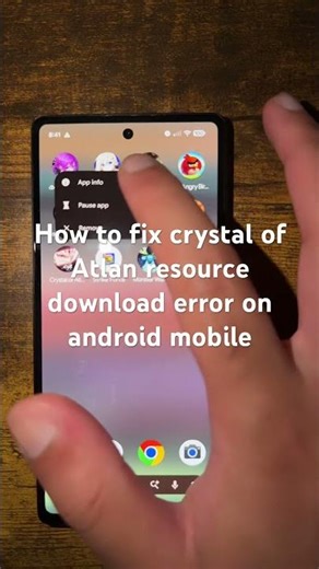 How to fix crystal of Atlan resource download error on android mobile