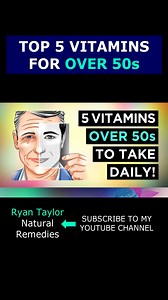 355K views · 4K reactions | 5 Vitamins For Over 50s #ryantaylor #naturalremedy #over50s #nutrients #nutrition #age #health | Ryan Taylor Natural Remedies | Facebook