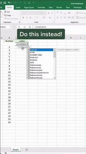 Excel Trick You Must Know! Convert Numbers to Letters Easily