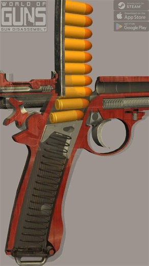 Mannlicher M1905 Pistol Reload & Slow Motion Shot #firearmeducation #gunmechanics #slowmotion