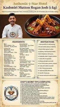 Authentic Kashmiri Mutton Rogan Josh Recipe | 5-Star Hotel Style | Restaurant Secret #muttonrecipe