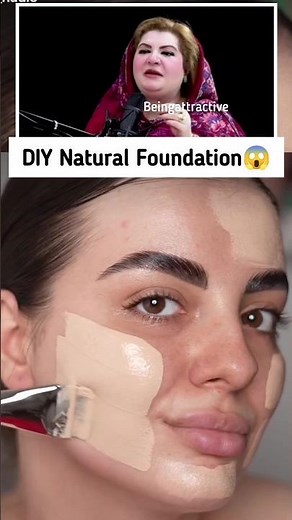 Homemade easy Foundation😱# #shortviral #viralreel #foundation #facecream#tipsandtricks#beautyhacks