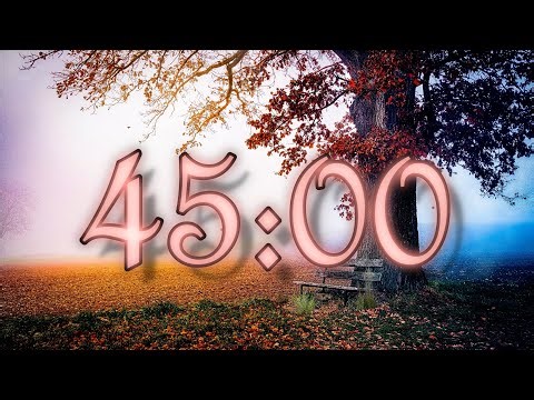 45 Minute Autumn Fall Timer with Calm Relaxing Music | Wind Chime Alarm