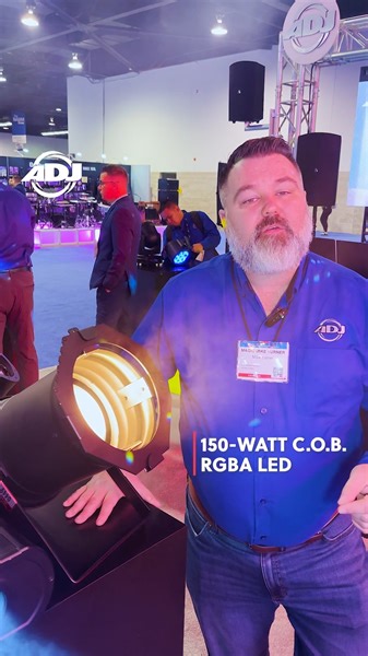 NAMM 2024 - First Look! The Par Z150 RGBA harnesses the power and versatility of a 150-Watt quad color (red, green, blue and amber) COB LED engine which delivers a huge spectrum of color options, including white light with color temperature variable between 2300K and 9900K. The fixture offers 64 preset color macros, five manually selected beam angle options (7°, 11.5°, 16°, 20.5° or 25°) and includes a gel frame for diffusion filters (sold separately). Offering the classic esthetic of the tradit