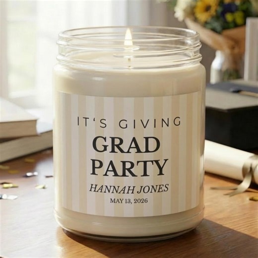 Personalized Graduation Candle Grad Party Decor Class of 2026 Custom Gift for Graduate Graduation Party Table Decor Keepsake Candle - Etsy