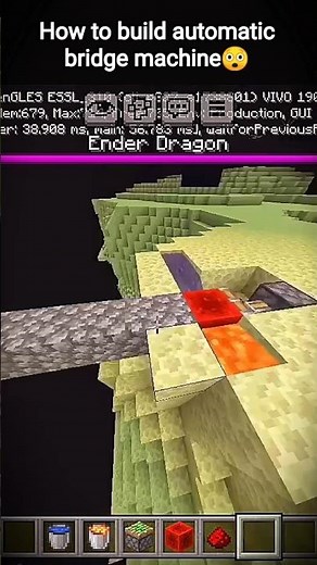 how to build automatic bridge machine in minecraft 😎