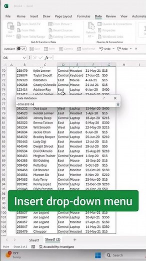 Make Your Excel Sheets Cool With Drop-Down Lists