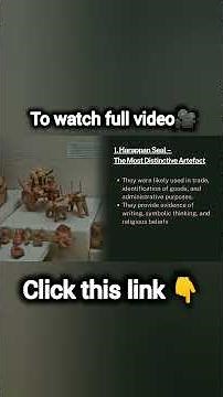 "Harappan Artifacts EXPLAINED! Unlocking the Indus Valley Civilization 🔍" | #class12