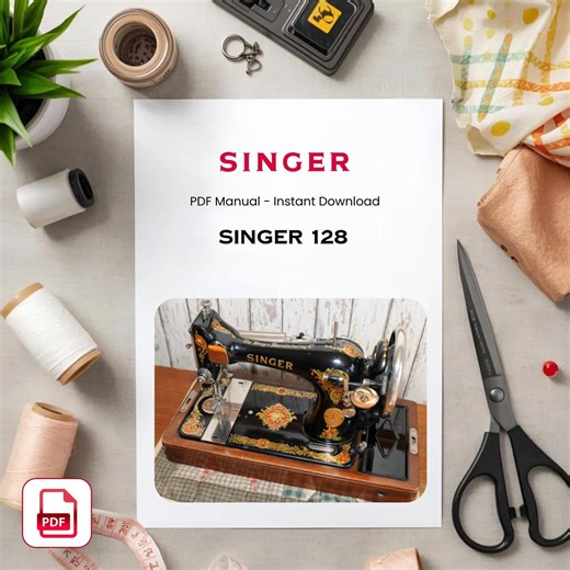 Singer 128 Manual PDF | Fix Skipped Stitches, Thread Break & Tension Adjustment Guide - Etsy UK
