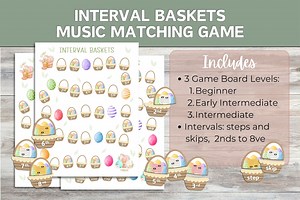 Interval Baskets | Easter Intervals Matching Game | Steps & Skips, 2nds to 8ve | Music Theory Game - Etsy Canada
