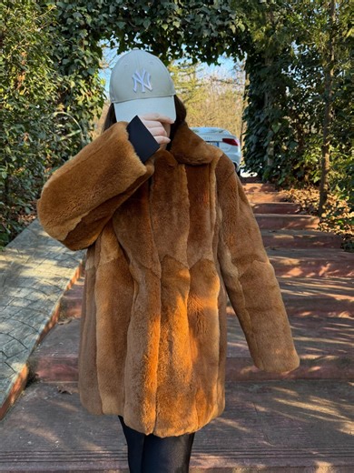 Sheared Rabbit Fur Coat, M/L Size, Brown Rabbit Fur Coat, Vintage Fur Coat, Women's Coat, Fur Coat Rabbit, Soft Fur Coat, Rabbit Coat Fur - Etsy