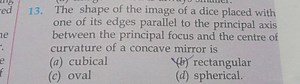 The shape of the image of a dice placed with one of its edges p... | Filo