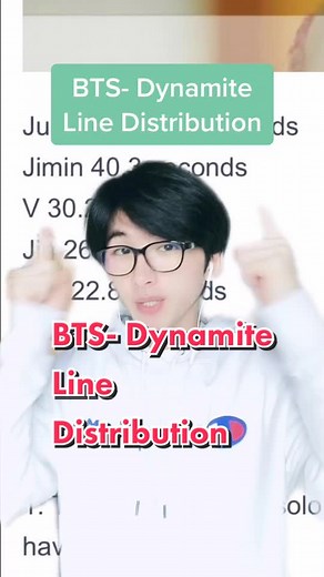 BTS Dynamite Line Distribution Analysis
