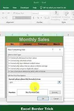 Automatic Border in Excel | Simple Excel Trick