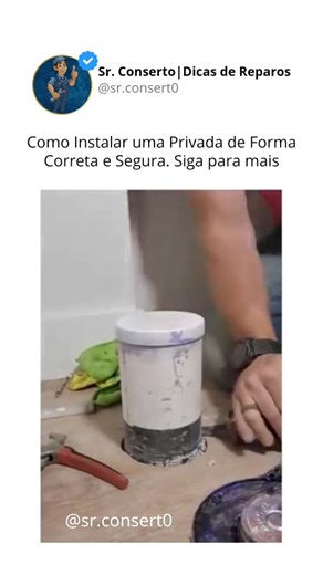 Sr. Conserto | Dicas de Reparos on Instagram: "Como Instalar uma Privada de Forma Correta e Segura Instalar uma privada exige atenção, mas seguindo alguns passos simples é possível garantir um acabamento firme, sem vazamentos e sem mau cheiro. 1. Desligue a água Feche o registro e dê descarga para esvaziar o vaso antigo. Isso evita sujeira e facilita a remoção. 2. Retire o vaso antigo Desparafuse as porcas de fixação, balance levemente o vaso e retire-o. Limpe bem a área, removendo todo o resto 