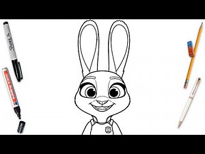 How To Draw Judy Hopps Easy Step By Step | Zootopia 2 Drawing Tutorial