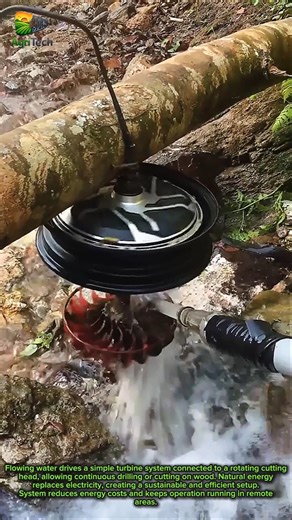 Ingenious Water Powered Drill Hack That Cuts Wood Without Electricity