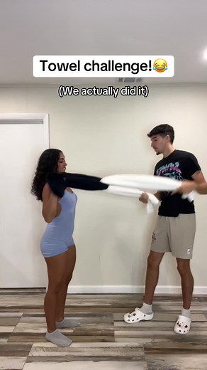 Can’t believe we actually solved it!😂#MyDolceMoment @Destiny💕 | towel challenge