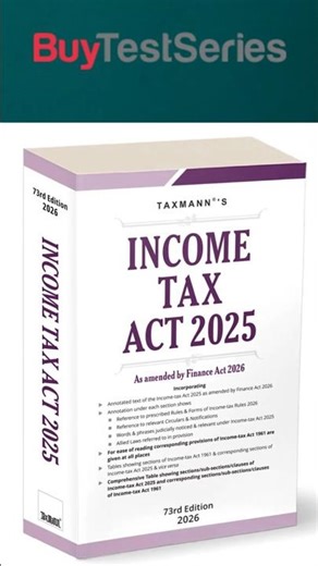 🔥 Income Tax Act 2025 Book Review | Latest Finance Act 2026 Updated?📘 #bookreview #shorts #taxation