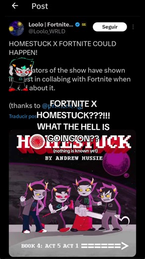 Fortnite X Homestuck: What the Hell Is Going On?