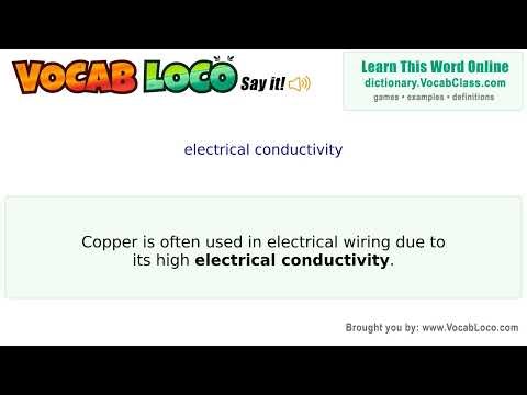 Electrical conductivity – English Pronunciation, Definition, Synonyms, Antonyms, Example Sentence
