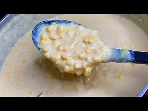 Jamaican Hominy Corn Porridge 🥣 with Fresh Coconut Milk 🥥