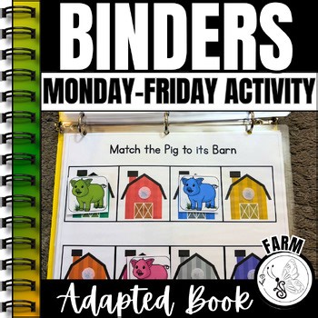 Farm Busy Binder Adapted For Special Education Morning Work