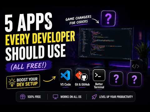 5 Free Apps Every Developer Should Use (Beginner Setup)