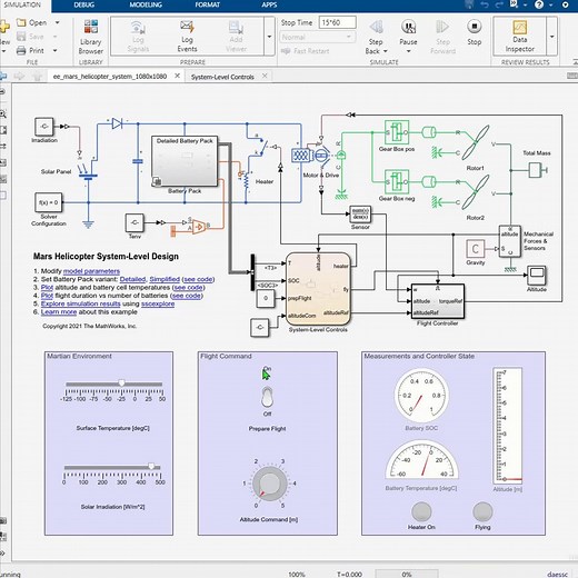 MATLAB | Using Simscape to model the Ingenuity helicopter flying on Mars 🪐 | Instagram