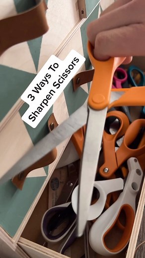 Three ways to sharpen your scissors with things you already have! ✂️ If you use your scissors a lot we’d recommend using an actual scissor sharpener-Fiskars makes one and it’s inexpensive and works great! 👍 #crafthack #crafty #scissors #craftsupplies #homehack #trythis #lovethis #fiskars #officehack #lifehacks #lifehack | Crafty Lumberjacks