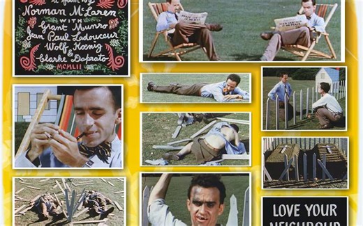 【真人逐格动画】 邻居 Neighbours （1952）【无对白】