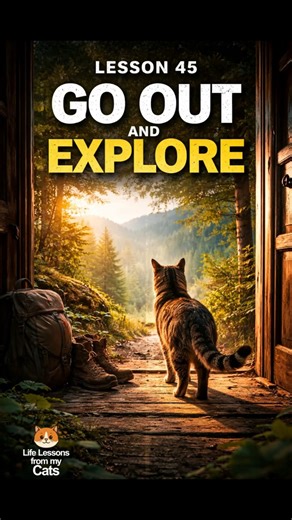 Life Lessons from My Cats - Lesson 45 Go Out & Explore 🌍