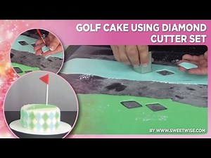Golf Cake Using Diamond Cutter Set by www SweetWise com