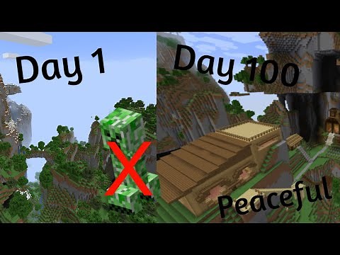 I Survived 100 Days in Minecraft Peaceful Mode