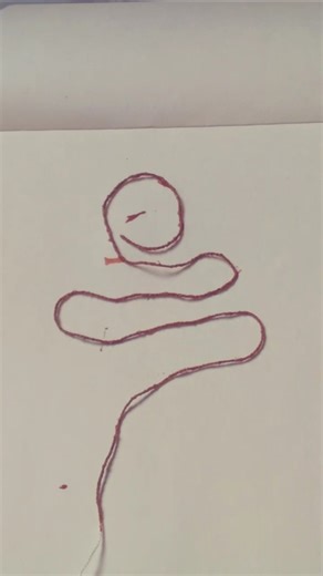 Diy thread painting art 🎨thread painting #shortvideo