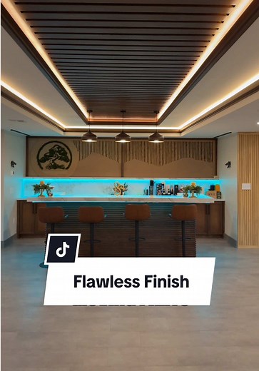 Pristine Basement Painting with Custom LED Lighting