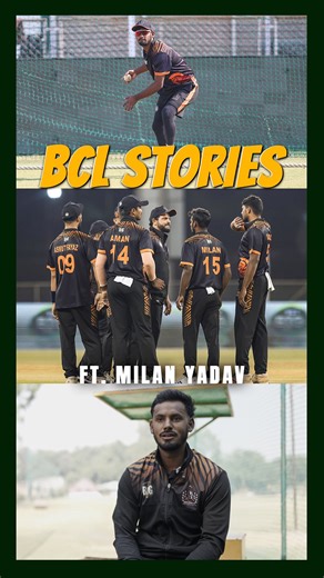 Big Cricket League on Instagram: "A story of passion, resilience, and quiet strength. 🏏💫 Here’s a glimpse into Milan Yadav’s journey from the lanes of Lucknow to making his mark on the Big Cricket League stage. 🙌 🎬 Watch the full episode “BCL Stories” now on the official Big Cricket League YouTube channel! #BCLStories #bigcricketleague"