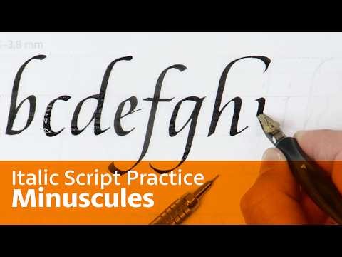 Italic Script Calligraphy Practice (Minuscules) | Follow Along