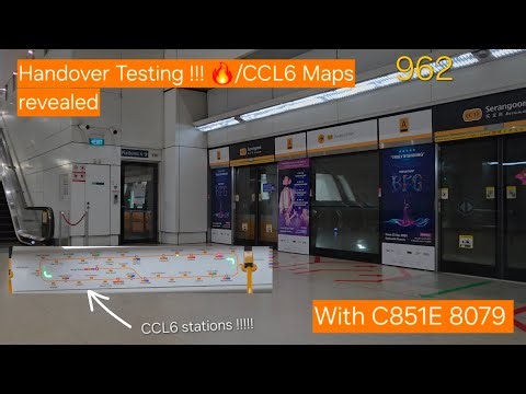 (Handover testing !!!/CCL6 stations revealed)[SMRT] C851E 8079 CCL at CC13/NE12 Serangoon