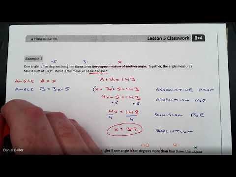8th Grade Eureka Math Module 4: Lesson 5 - Writing & Solving Linear Equations