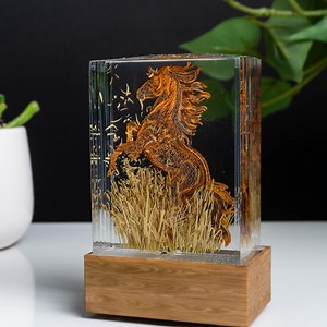 Rearing Horse Resin Lamp – Wild Stallion Night Light Art Decor - Etsy