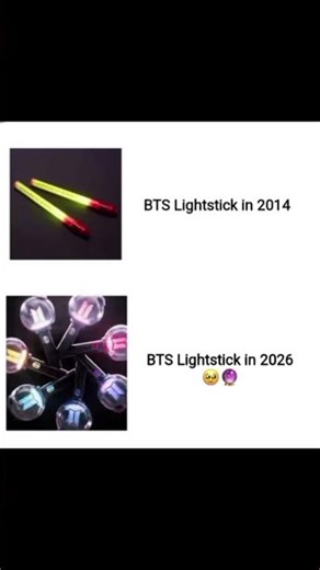 BTS fast lightstick 2014 and BTS now lightstick 2016