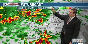 Cooler today with a small dip in humidity