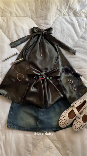 Elegant Satin Halter Top for Christmas Outfits