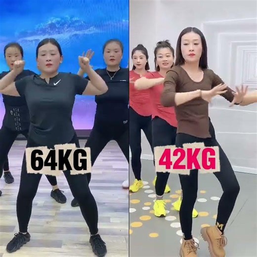 Which coach is prettier? The difference between two women weighing 64kg and 42kg! 🔥✅️ #Shorts