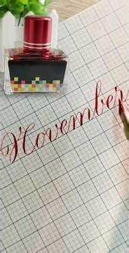 Penmanship - Artistic lettering method: November #short