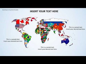 World Flag Map for PowerPoint Template