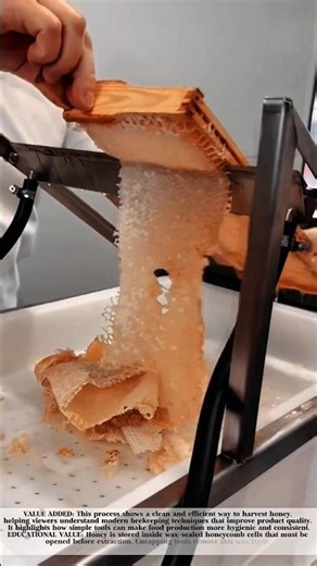 Removing the Wax Layer on Honey with Simple Tools! #shorts